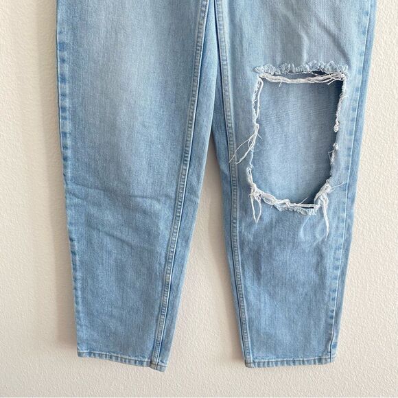 Urban Outfitters BDG High Rise Baggy Jeans Light Wash Destroyed Size 25 - Picture 9 of 15